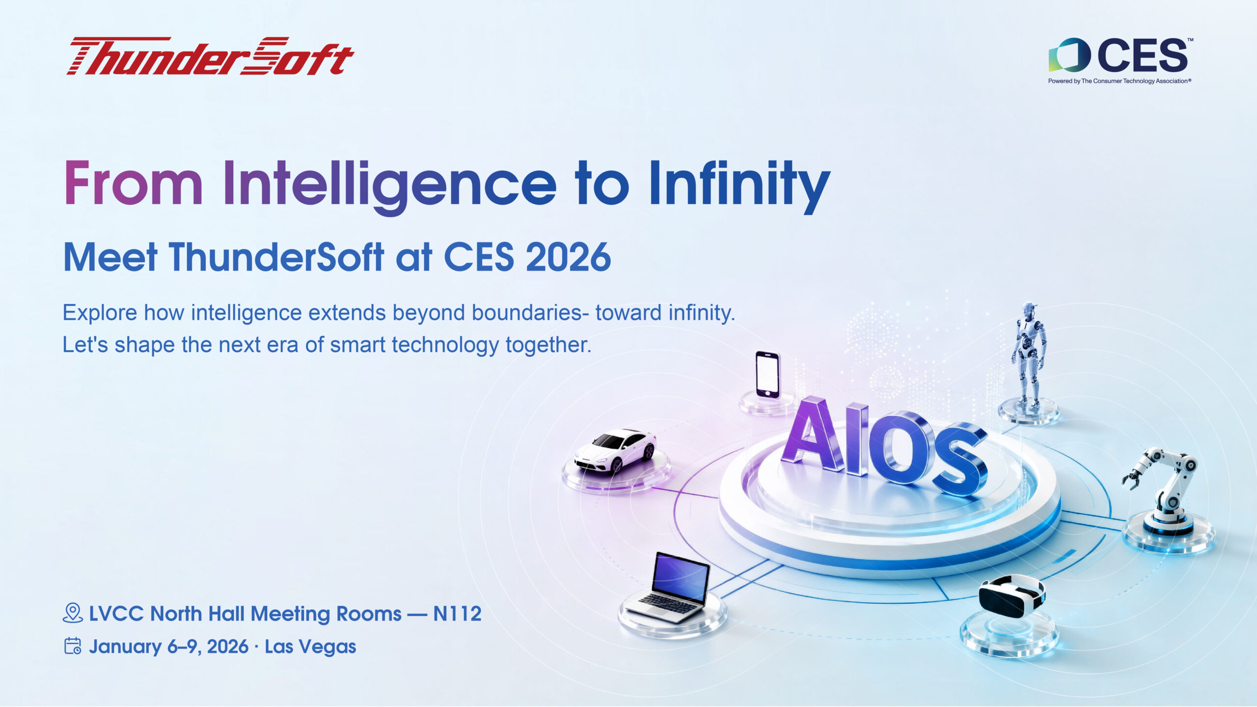 ThunderSoft Showcases AIOS Platforms for Vehicles, AIoT, and Robotics at CES 2026插图